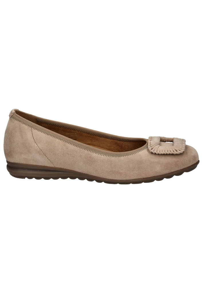 Gabor Comfort Ballerinas Veloursleder Sand