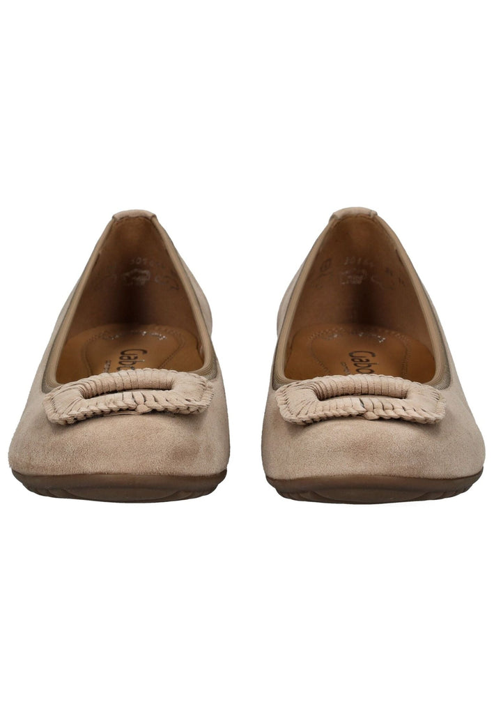 Gabor Comfort Ballerinas Veloursleder Sand
