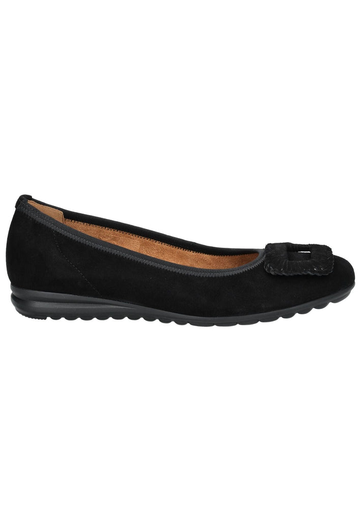 Gabor Comfort Ballerinas Veloursleder Schwarz