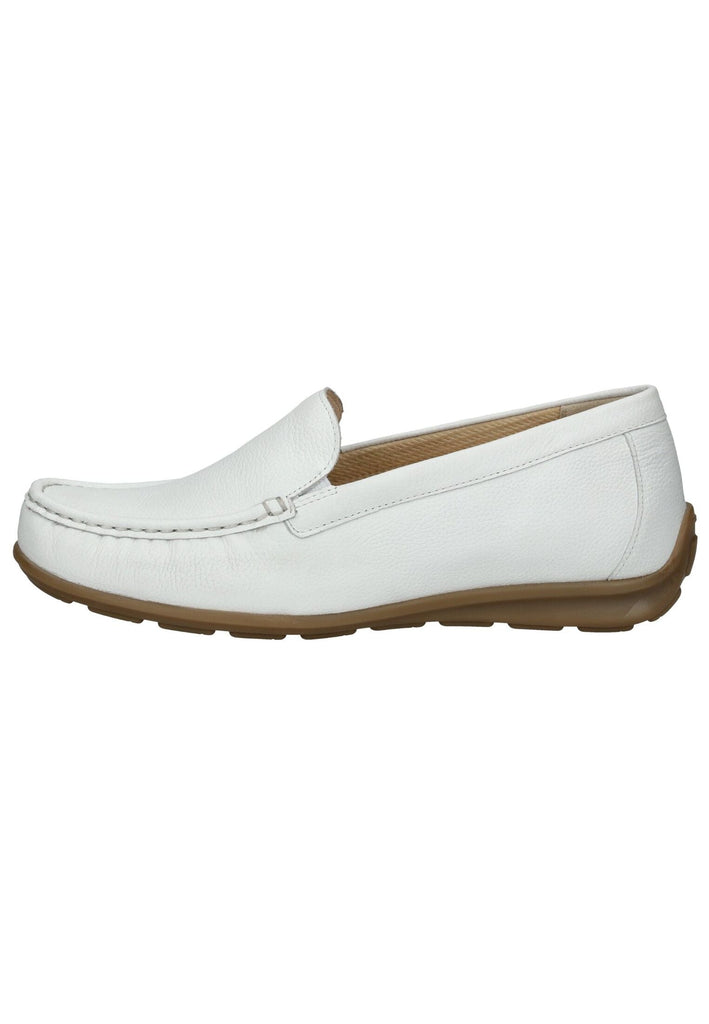 Halbschuhe Gabor Comfort Mokassin Leder Weiß