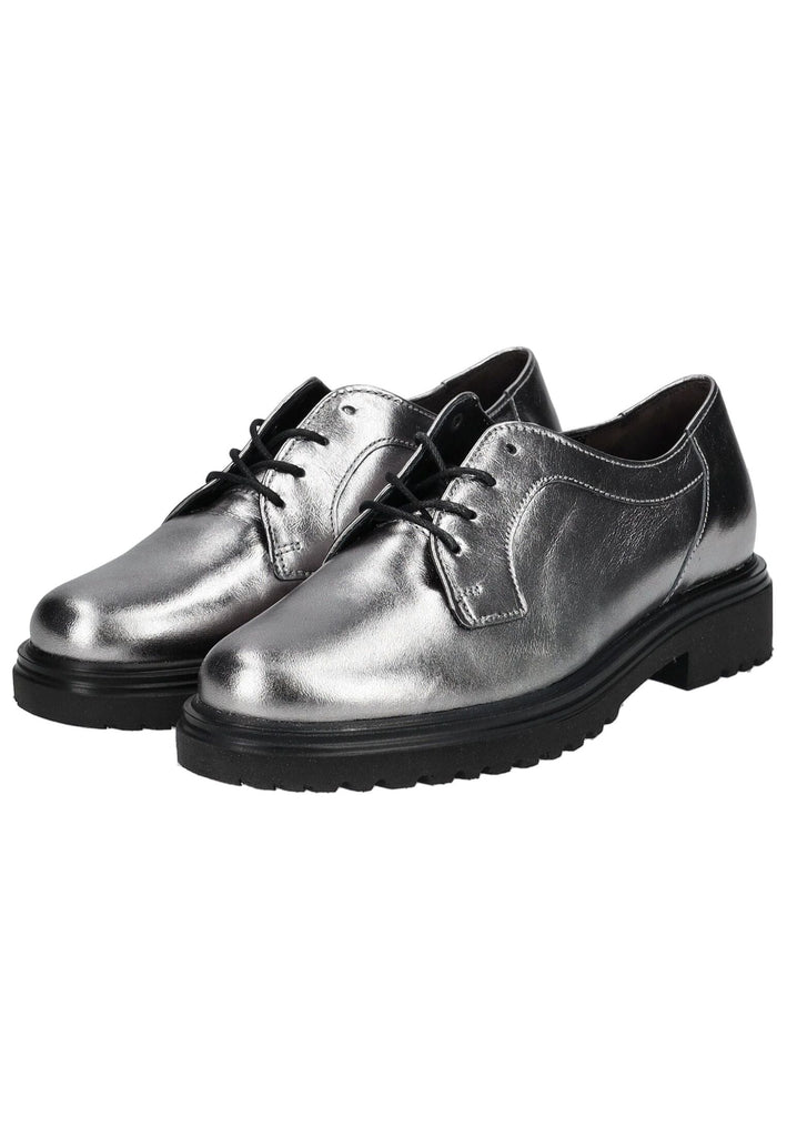 Gabor Comfort Halbschuhe Leder Silber