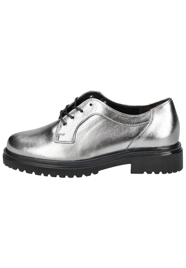 Gabor Comfort Halbschuhe Leder Silber