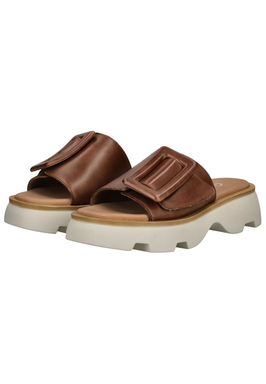 Gabor Comfort Pantoletten Glattleder Camel