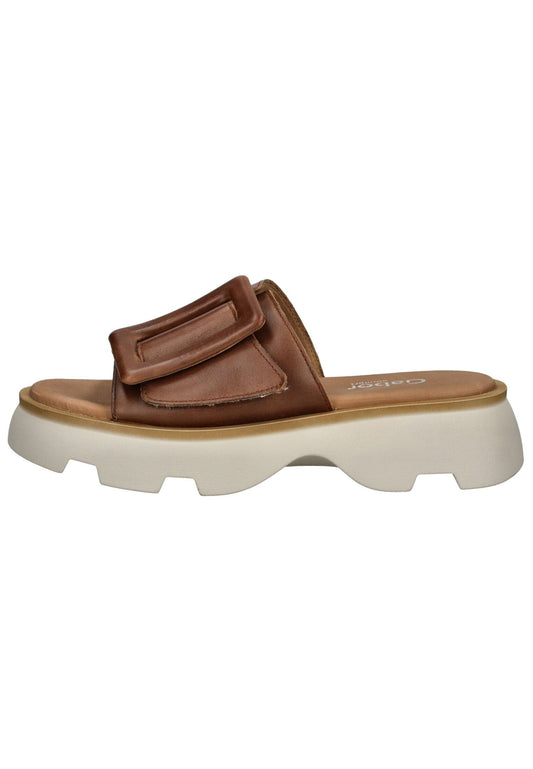 Gabor Comfort Pantoletten Glattleder Camel