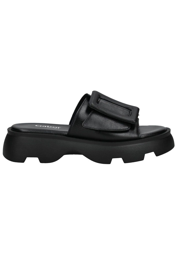 Gabor Comfort Pantoletten Glattleder Schwarz