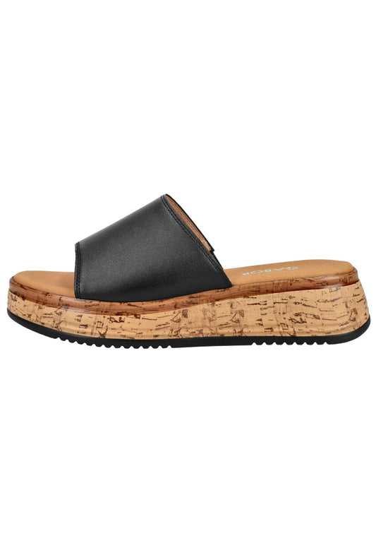 Gabor Comfort Pantoletten Glattleder Schwarz