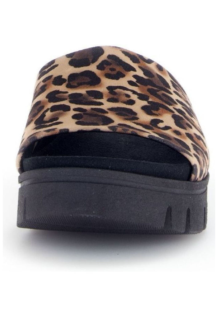 Gabor Comfort Pantoletten Leder Leopard