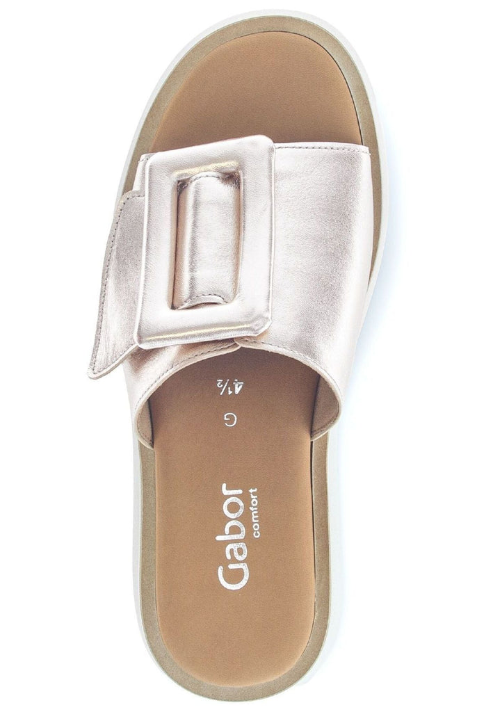 Gabor Comfort Pantoletten Leder Puder