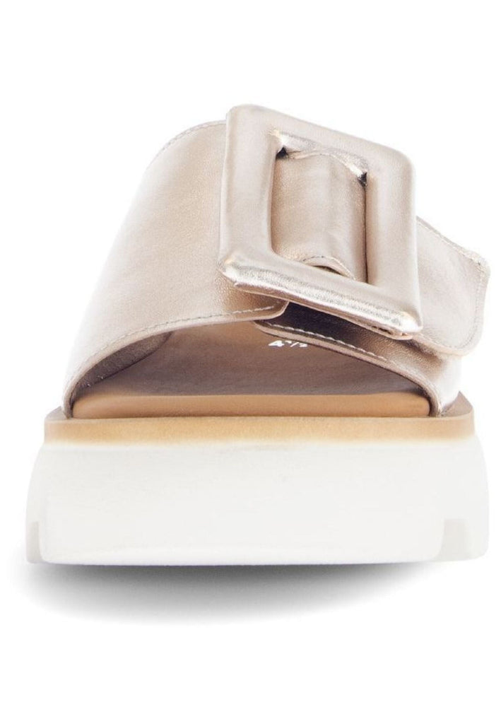 Gabor Comfort Pantoletten Leder Puder