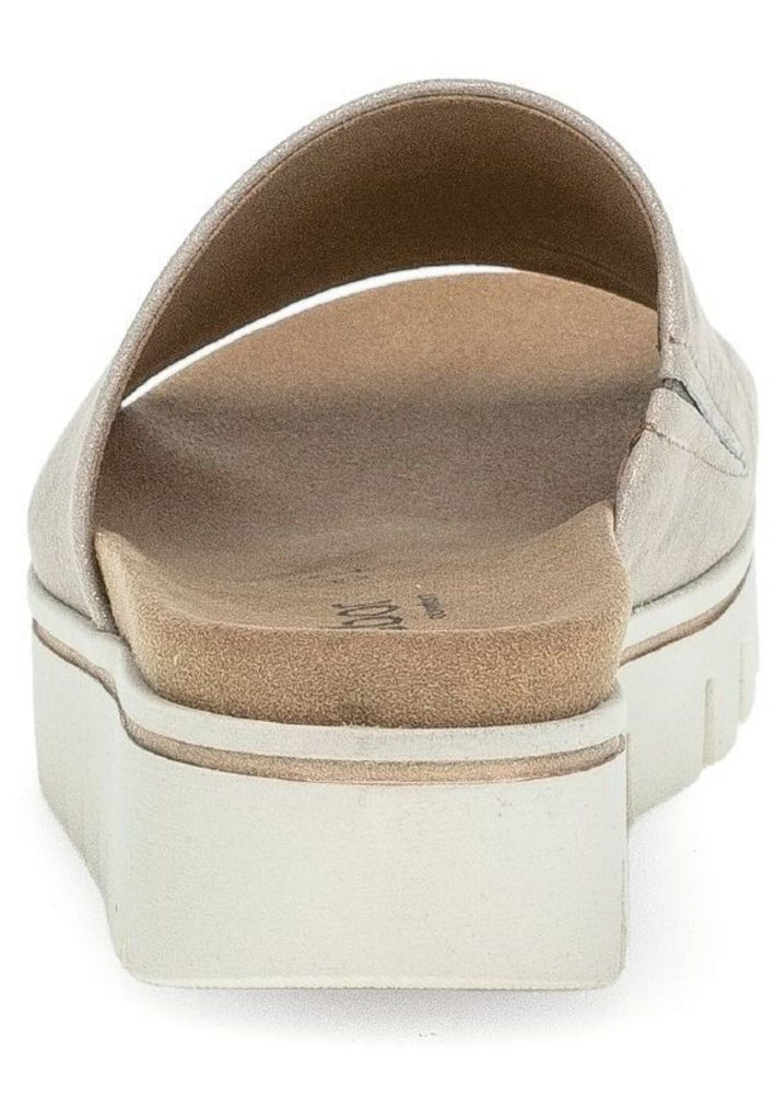 Gabor Comfort Pantoletten Veloursleder Beige