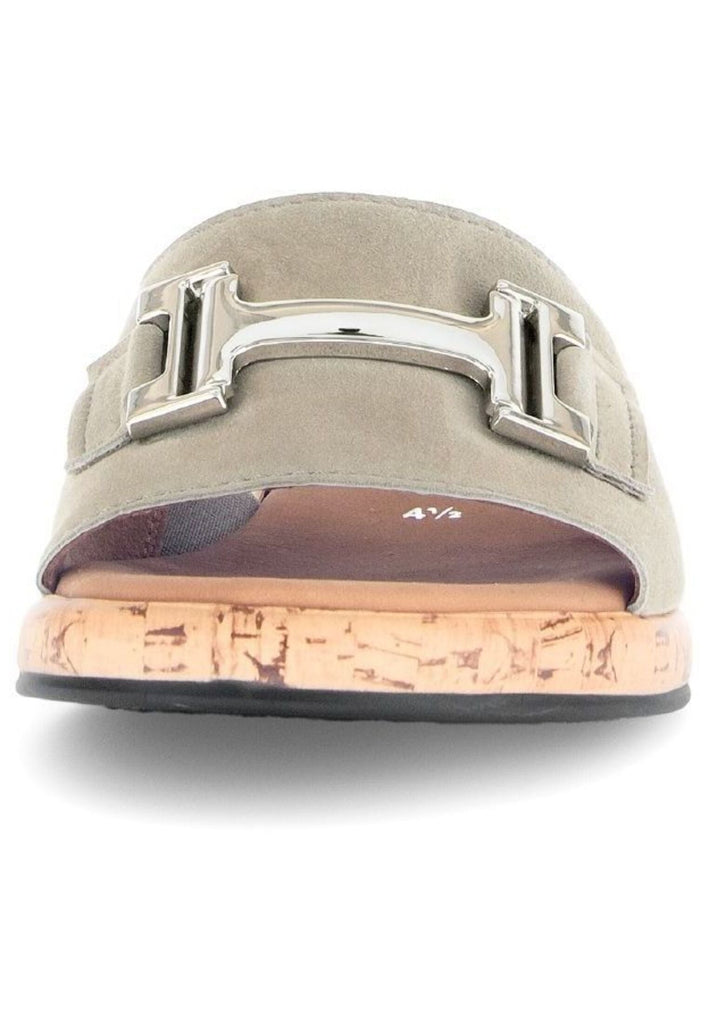 Gabor Comfort Pantoletten Veloursleder Grau
