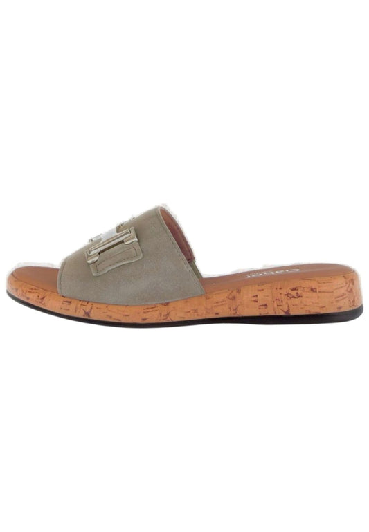 Gabor Comfort Pantoletten Veloursleder Grau