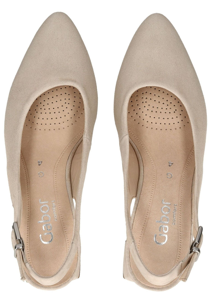 Gabor Comfort Pumps Veloursleder Hellbeige