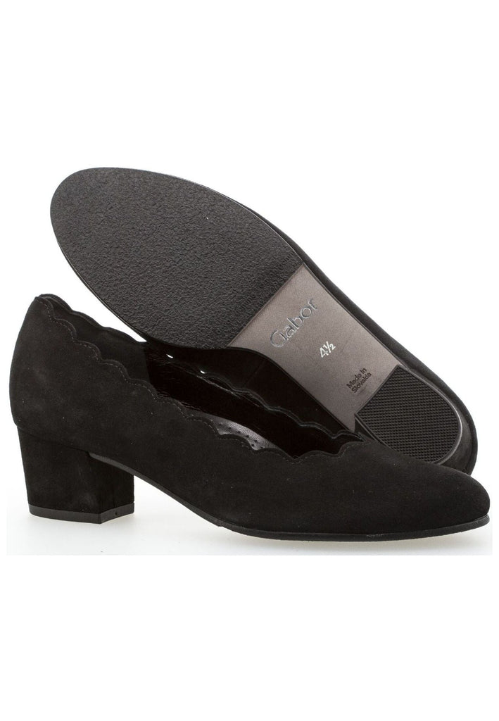 Gabor Comfort Pumps Veloursleder Schwarz