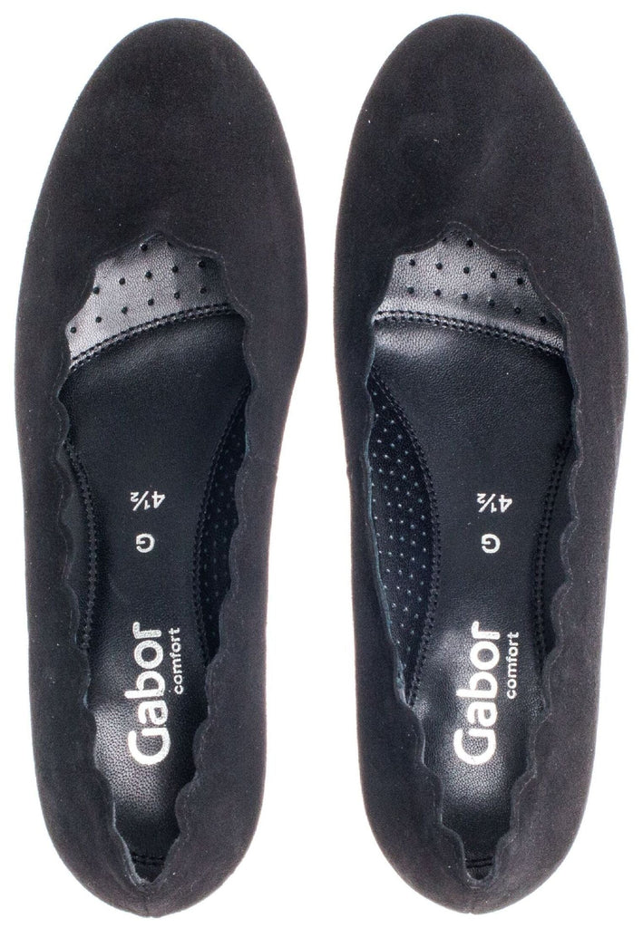 Gabor Comfort Pumps Veloursleder Schwarz