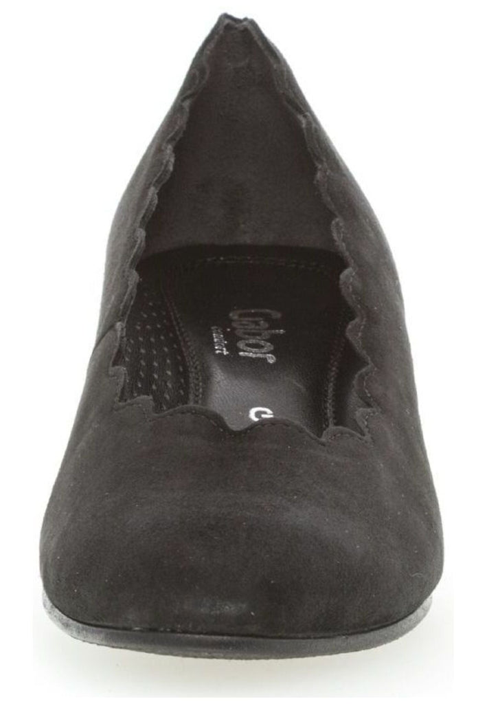 Gabor Comfort Pumps Veloursleder Schwarz