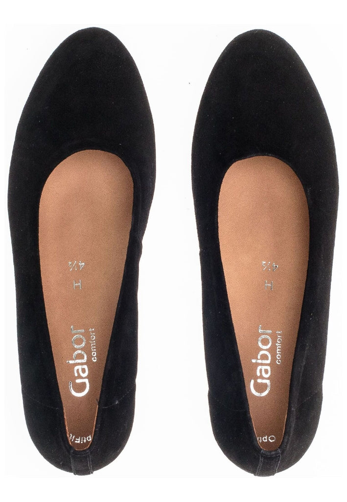 Gabor Comfort Pumps Veloursleder Schwarz