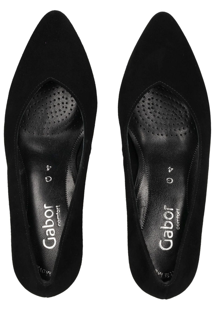 Gabor Comfort Pumps Veloursleder Schwarz