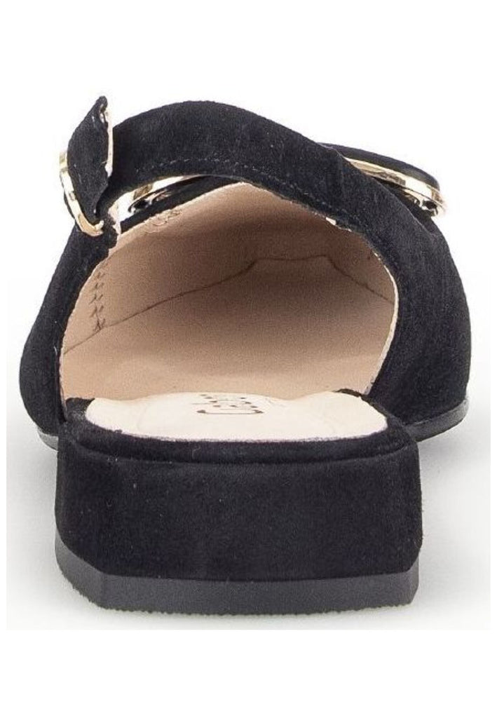 Gabor Comfort Pumps Veloursleder Schwarz/Gold