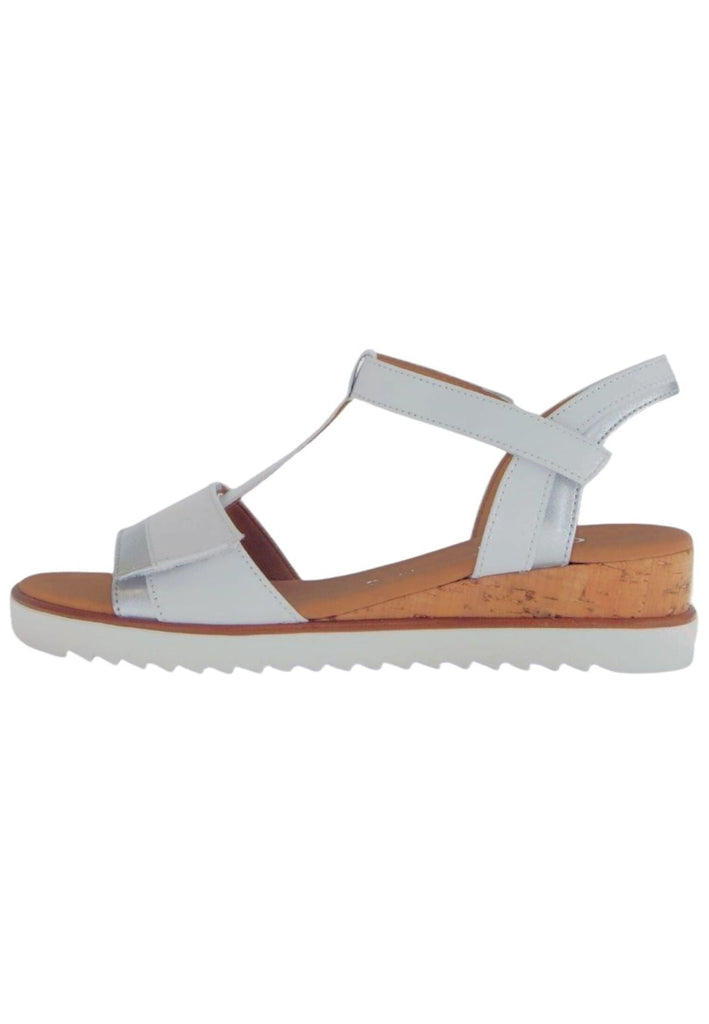 Sandalen Gabor Comfort Sandalen Nappaleder Weiß/Silber