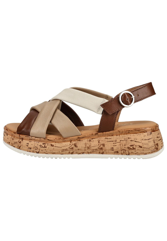 Gabor Comfort Sandalen Glattleder Weiß/Braun