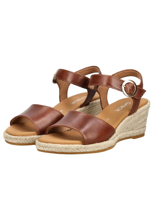 Gabor Comfort Sandalen Leder Camel