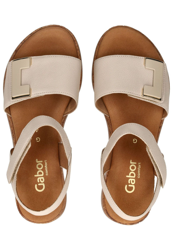 Gabor Comfort Sandalen Leder Creme
