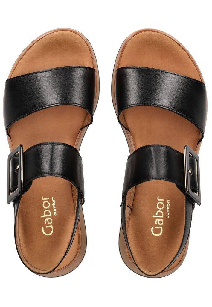 Gabor Comfort Sandalen Leder Schwarz
