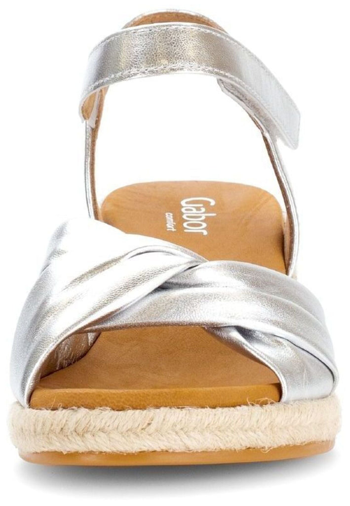 Gabor Comfort Sandalen Leder Silber