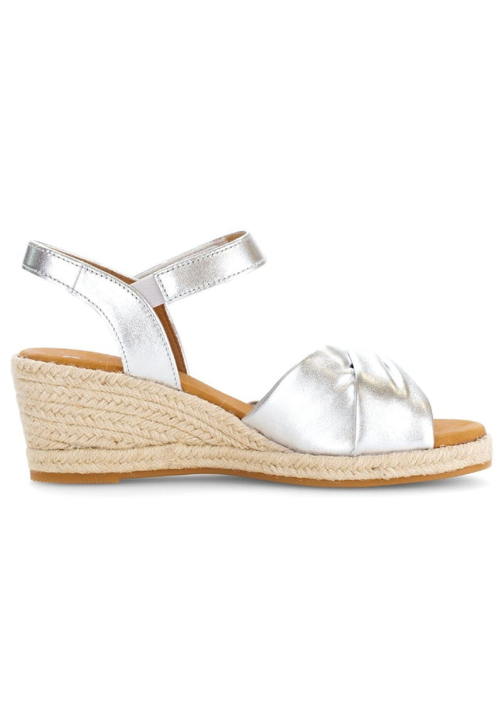 Gabor Comfort Sandalen Leder Silber