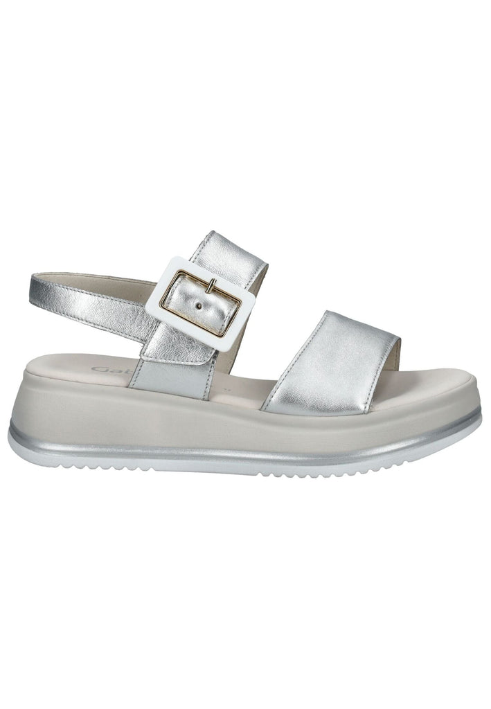Gabor Comfort Sandalen Leder Silber
