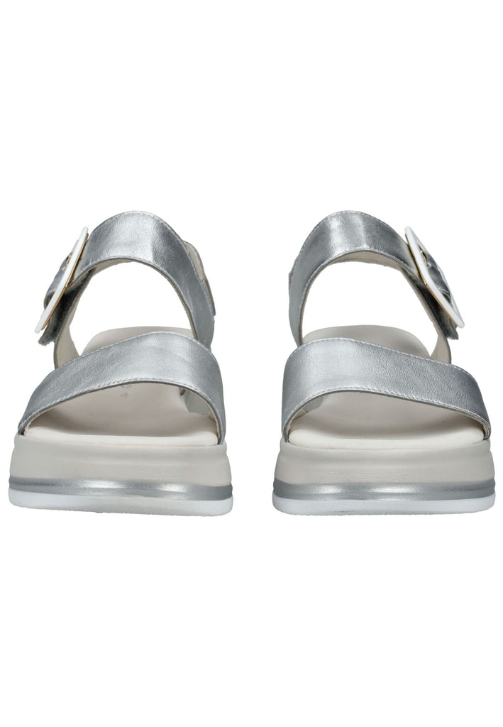 Gabor Comfort Sandalen Leder Silber
