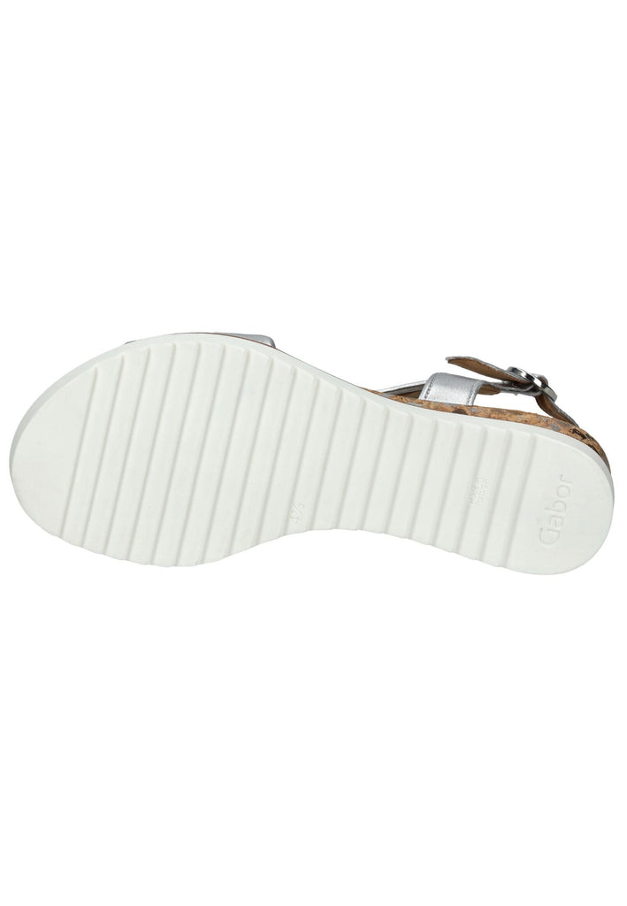 Gabor Comfort Sandalen Leder Silber