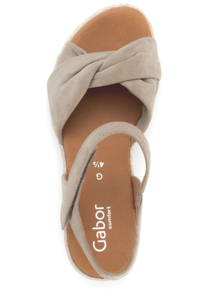 Gabor Comfort Sandalen Veloursleder Beige