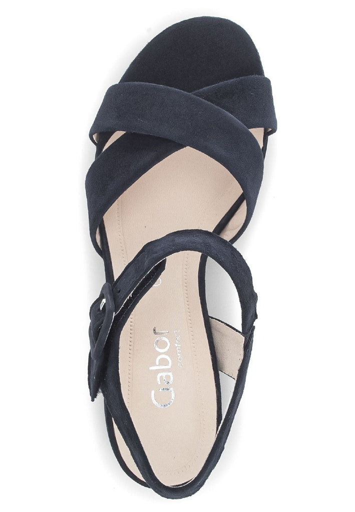 Gabor Comfort Sandalen Veloursleder Dunkelblau