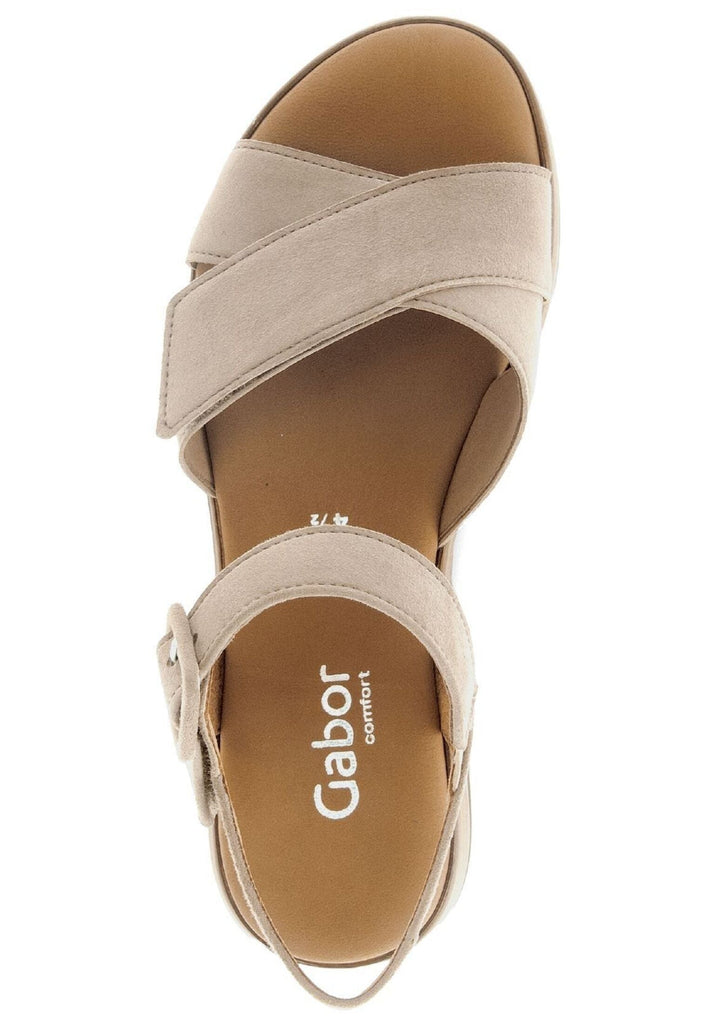 Gabor Comfort Sandalen Veloursleder Sand