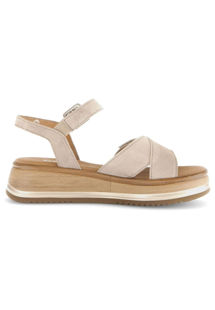 Gabor Comfort Sandalen Veloursleder Sand