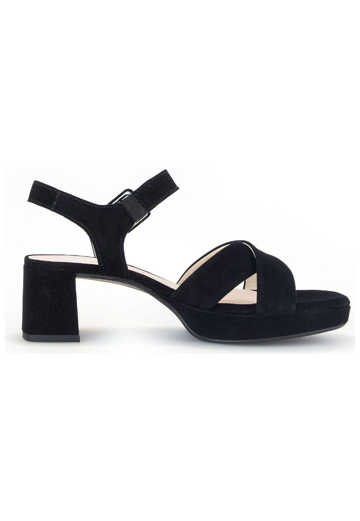 Gabor Comfort Sandalen Veloursleder Schwarz