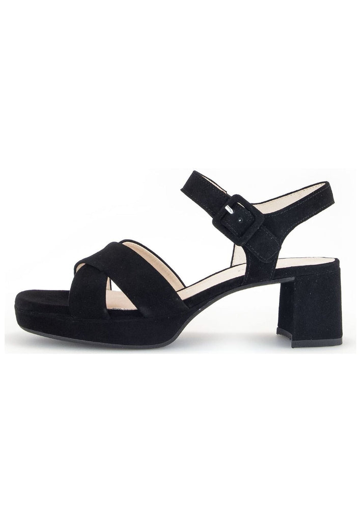 Gabor Comfort Sandalen Veloursleder Schwarz
