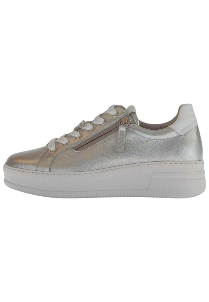 Sneaker Gabor Comfort Sneaker Nappaleder Weiß/Silber