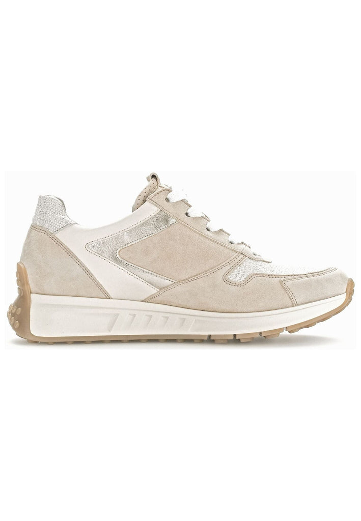 Gabor Comfort Sneaker Leder Beige/Weiß