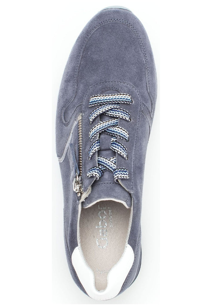Gabor Comfort Sneaker Leder Blau/Weiß
