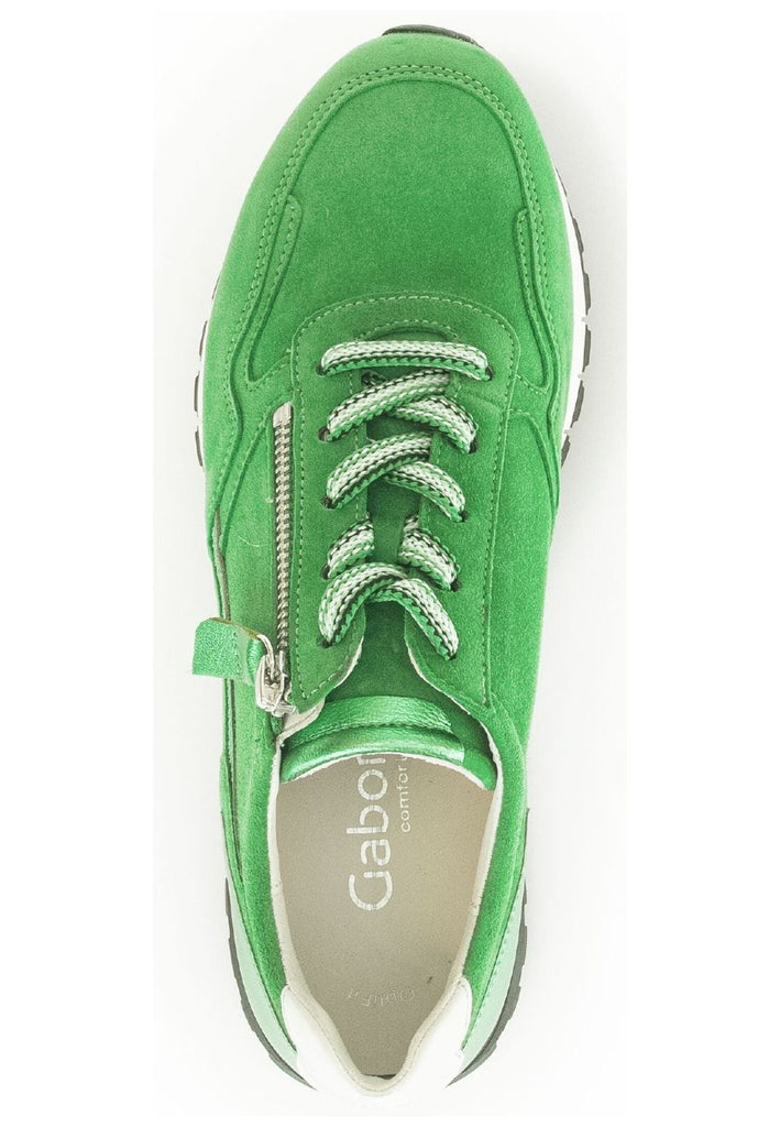 Gabor Comfort Sneaker Leder Weiß/Grün