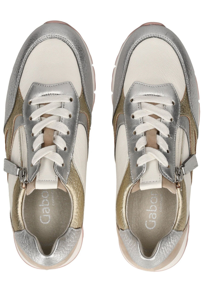 Gabor Comfort Sneaker Nappaleder Silber
