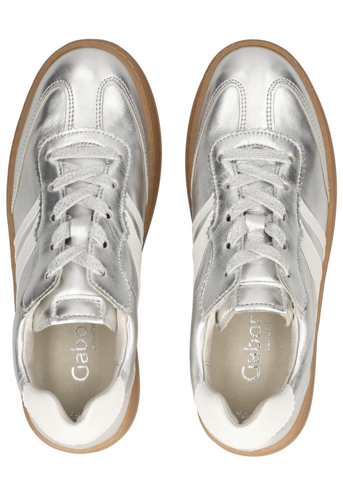 Gabor Comfort Sneaker Nappaleder Silber