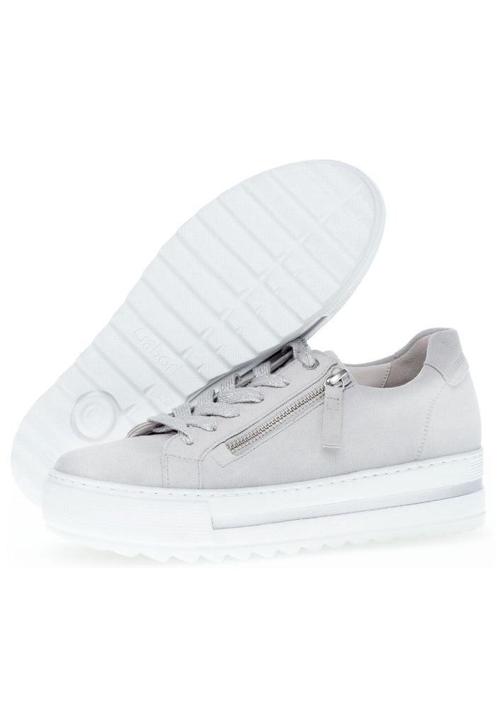Gabor Comfort Sneaker Veloursleder Hellgrau