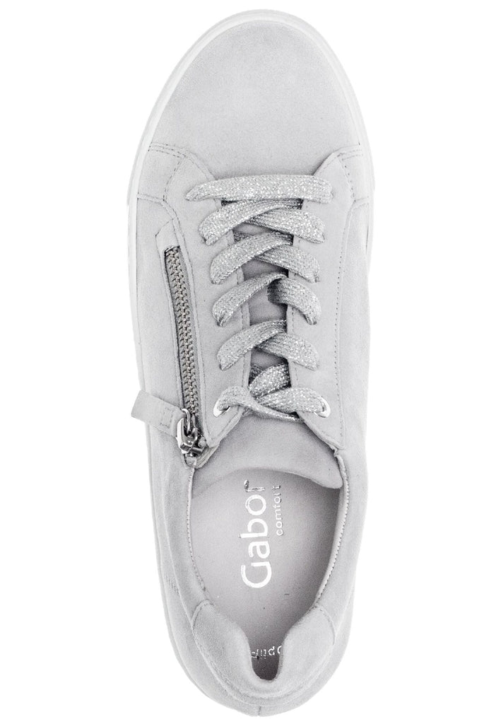 Gabor Comfort Sneaker Veloursleder Hellgrau