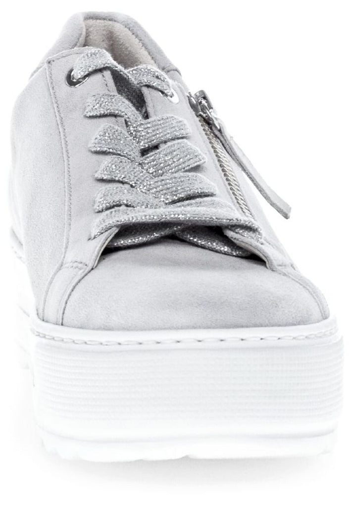 Gabor Comfort Sneaker Veloursleder Hellgrau