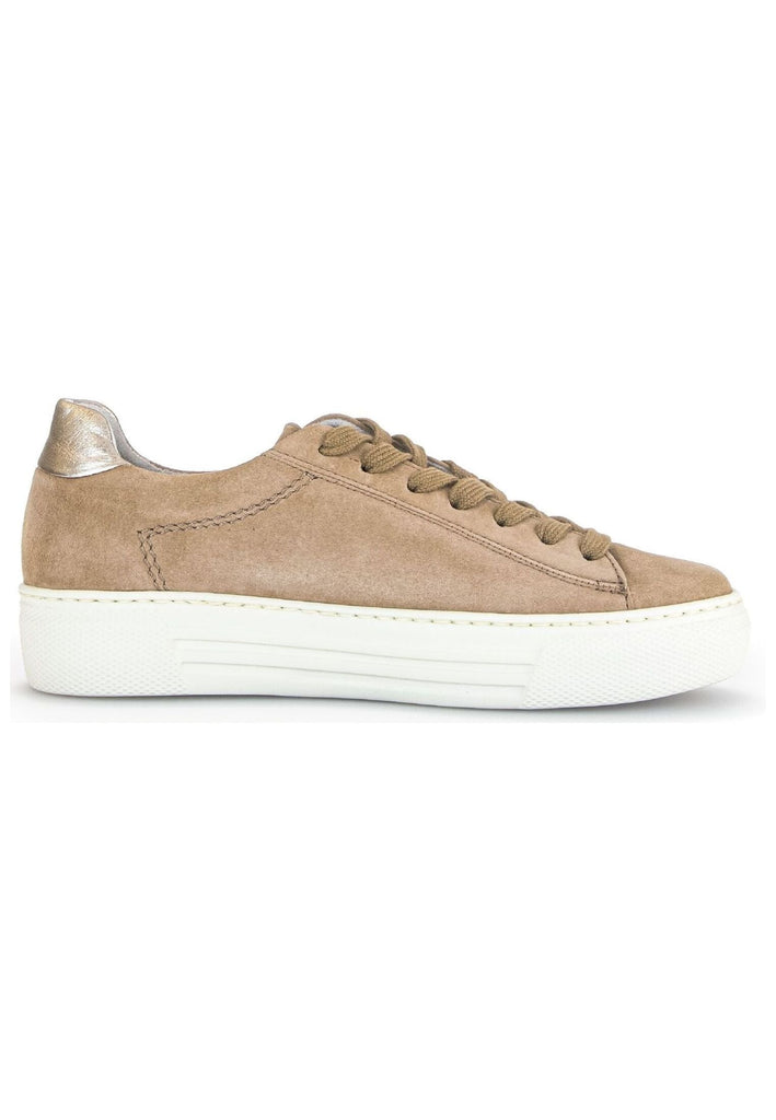 Gabor Comfort Sneaker Veloursleder Sand