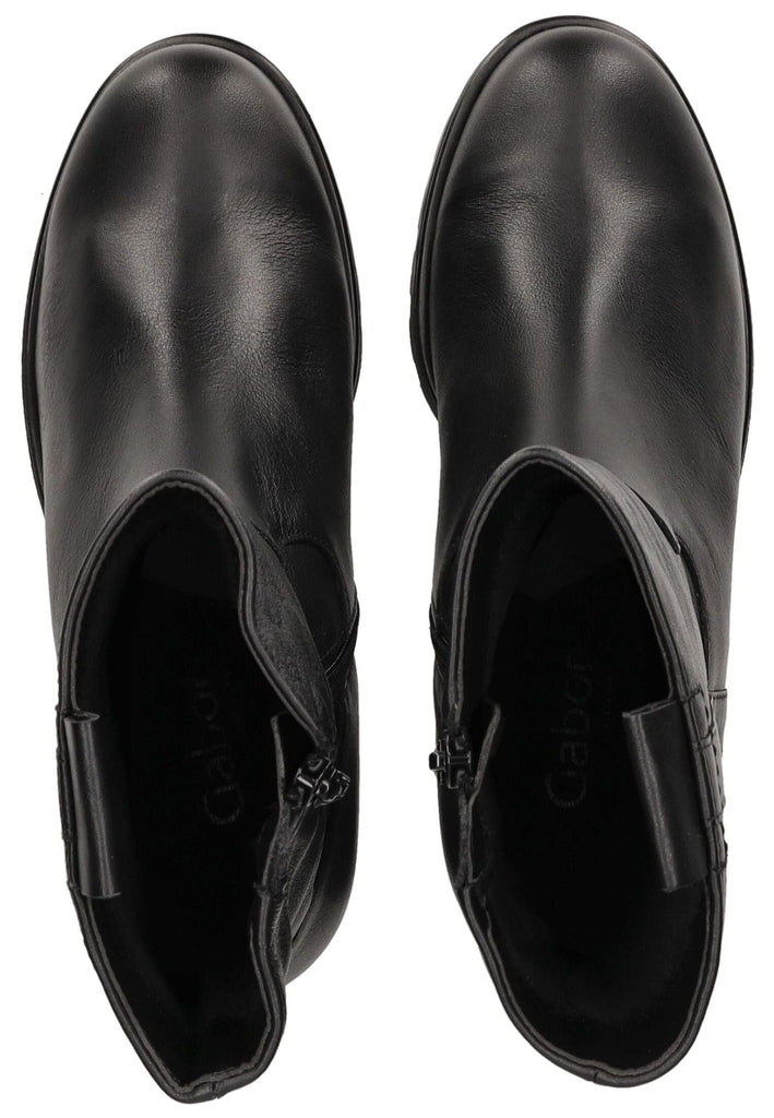 Gabor Comfort Stiefel Leder Schwarz Warmfutter